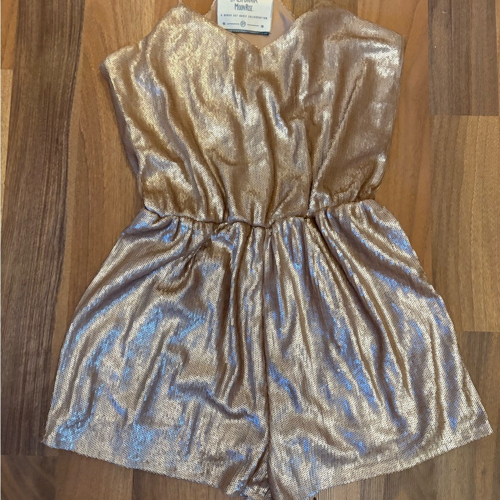 Elegant Metallic Romper
